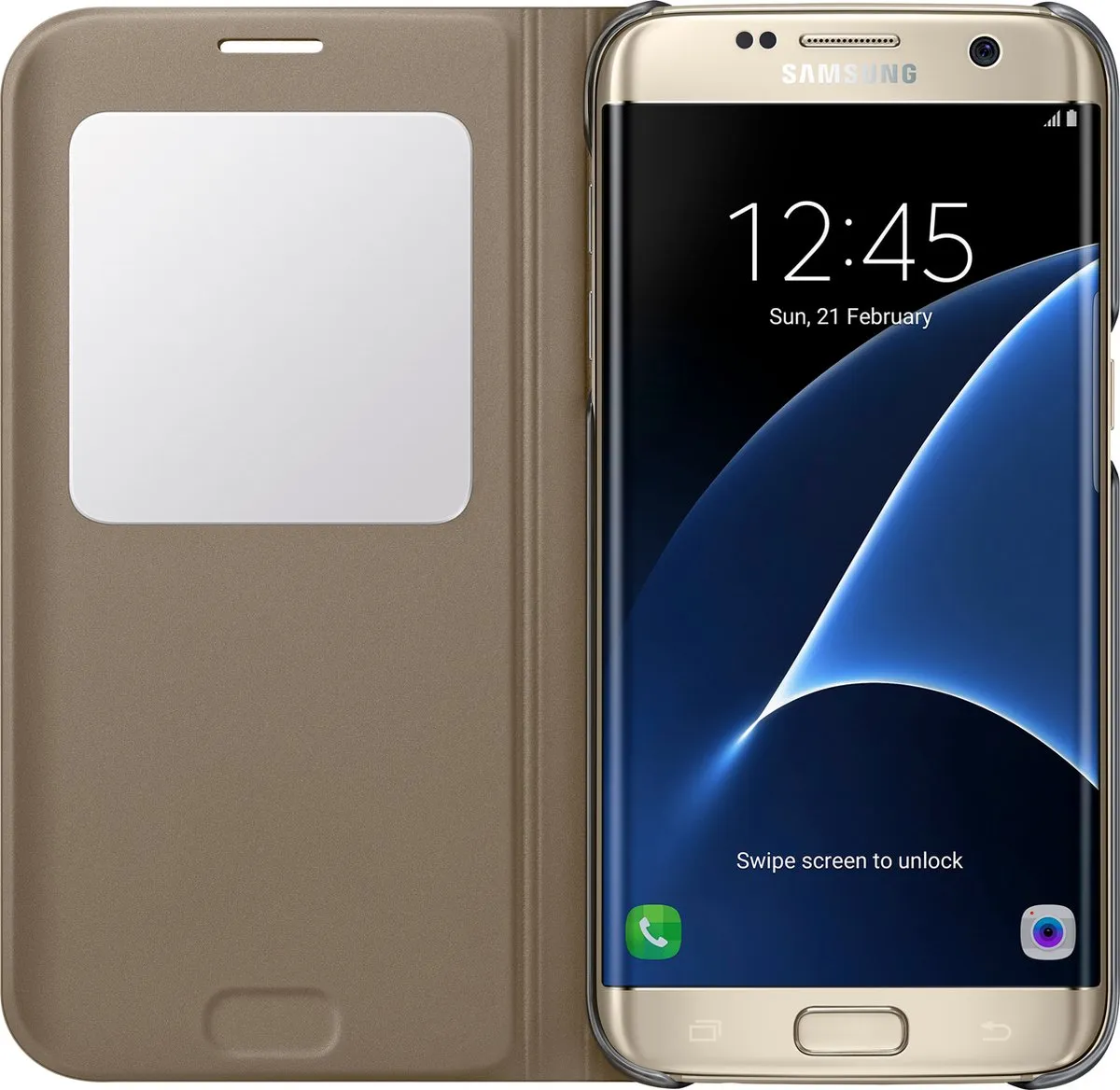 Samsung S View Cover EF-CG935PFEGWW - Goud