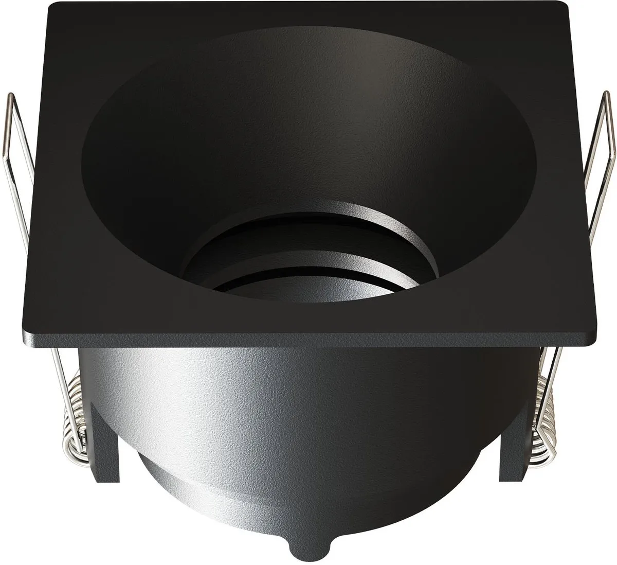Ledvion LED Inbouwspot Vierkant 81x81mm GU10 - Zwart