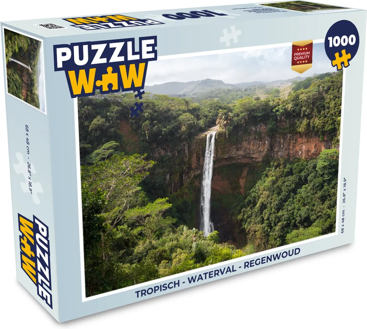 PuzzleWow Tropisch Regenwoud Waterval Legpuzzel 1000 Stuks