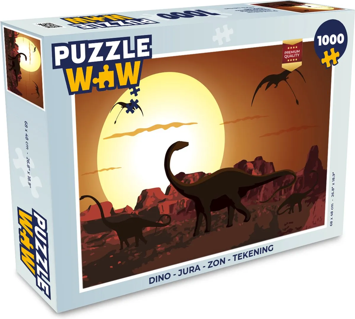 PuzzleWow Dino Zon Legpuzzel 1000 Stuks