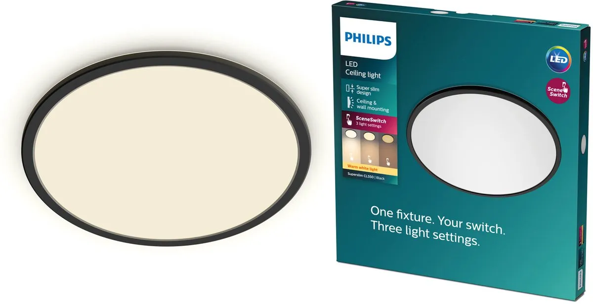 Philips Superslim Plafondlamp 15W