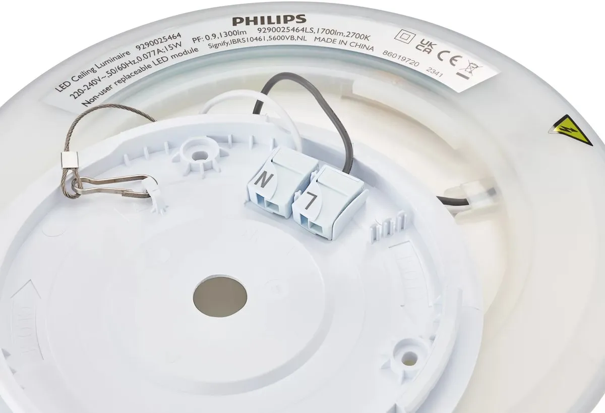 Philips Superslim Plafondlamp 15W - Zwart - 25cm - afbeelding 6 van 6