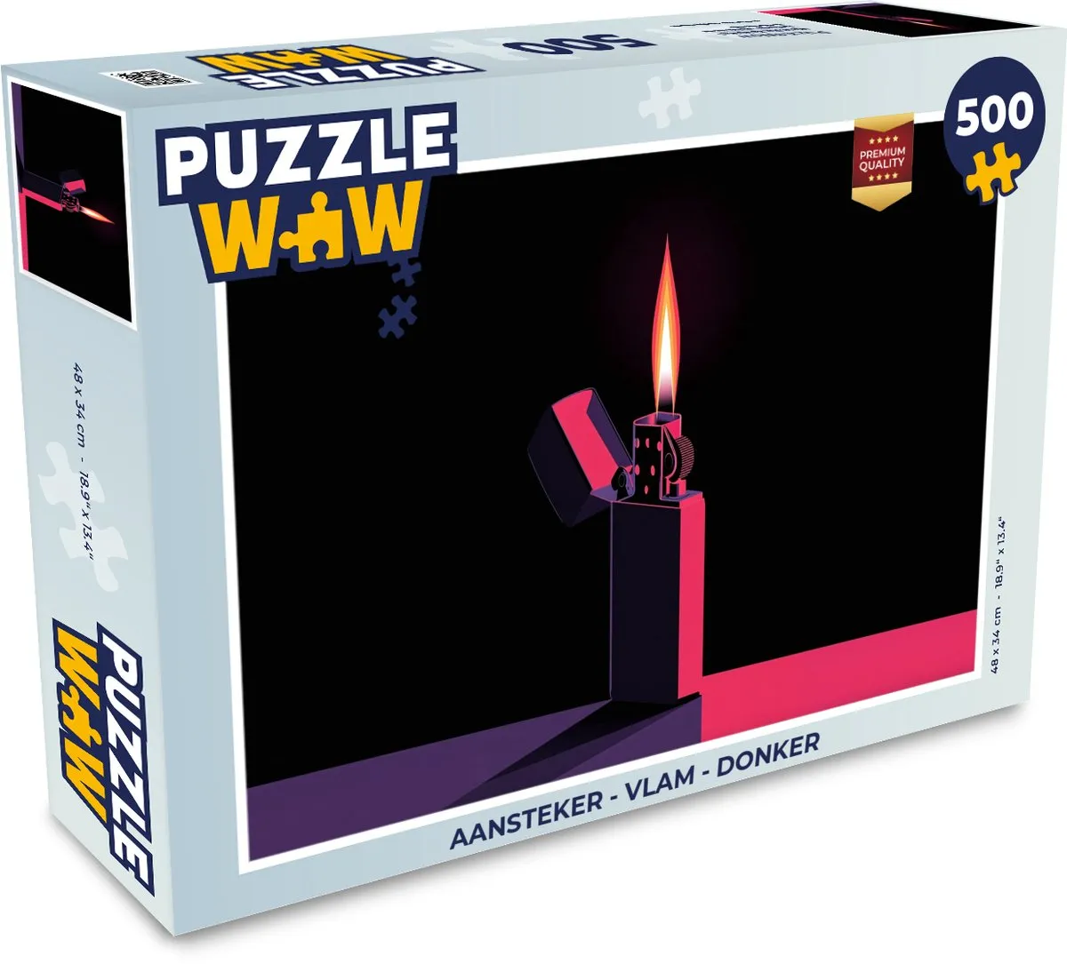 PuzzleWow Aansteker Vlam Legpuzzel 500 Stuks - MPN 8721406840176