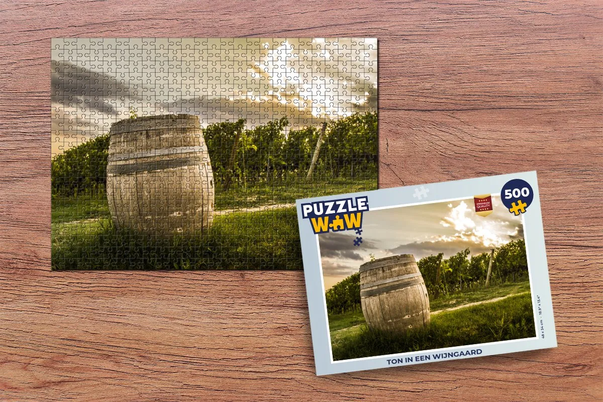 PuzzleWow Legpuzzel Ton in een Wijngaard 500 Stuks - Multicolor