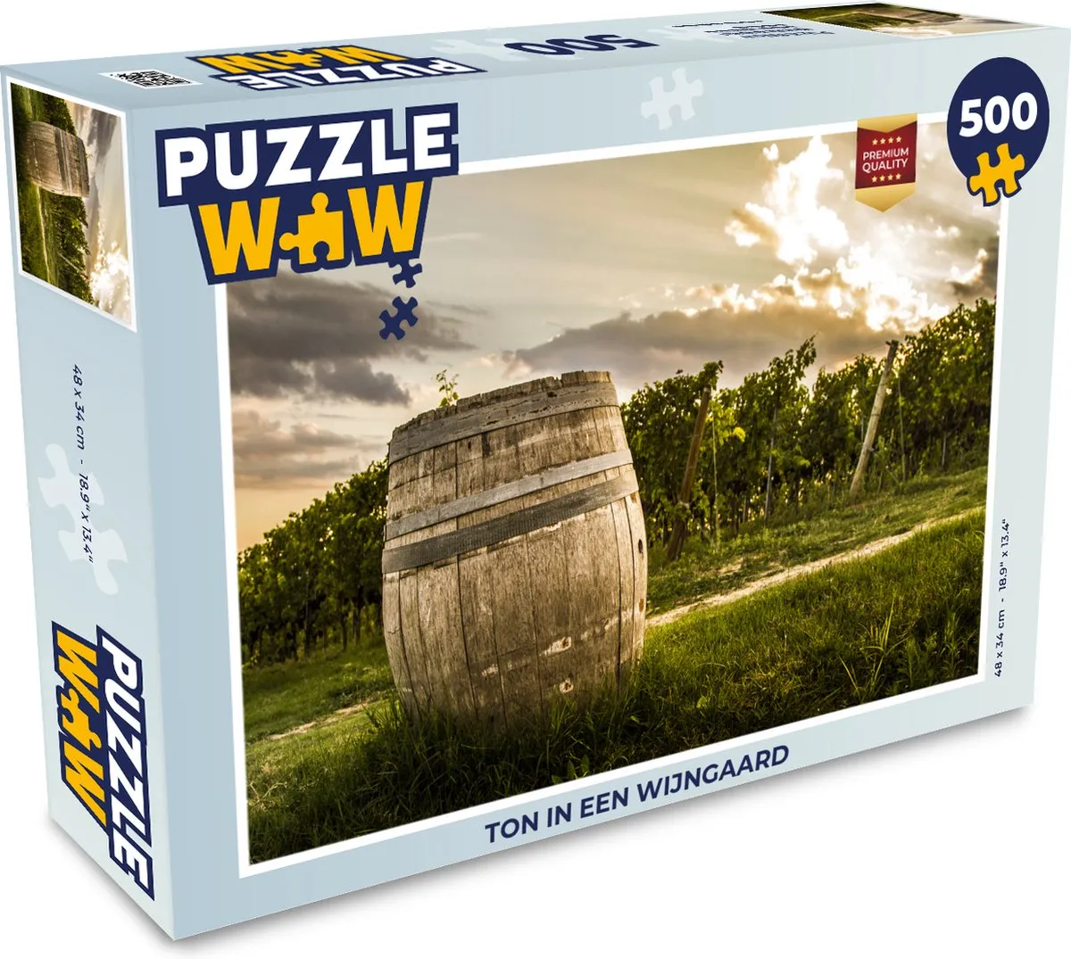 PuzzleWow Legpuzzel Ton in een Wijngaard 500 Stuks