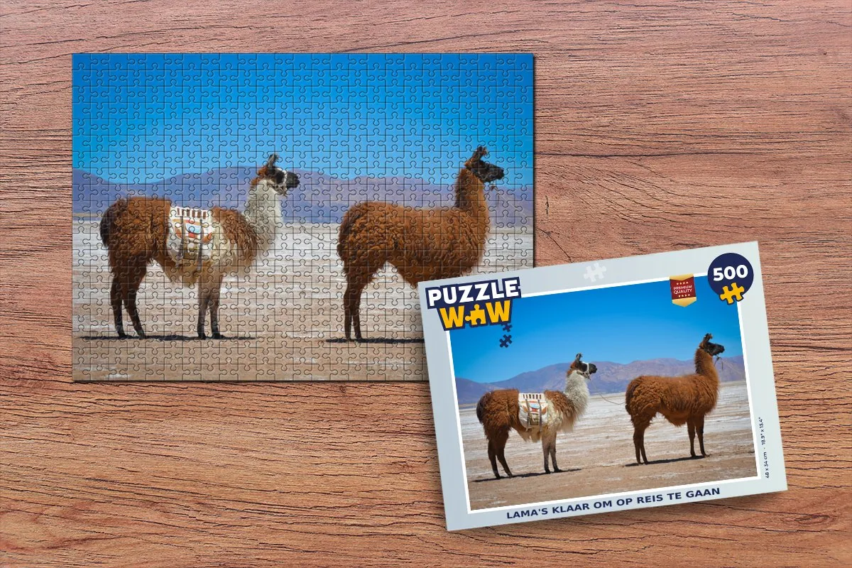 PuzzleWow Woestijn Bergen Legpuzzel 500 Stuks - Multicolor