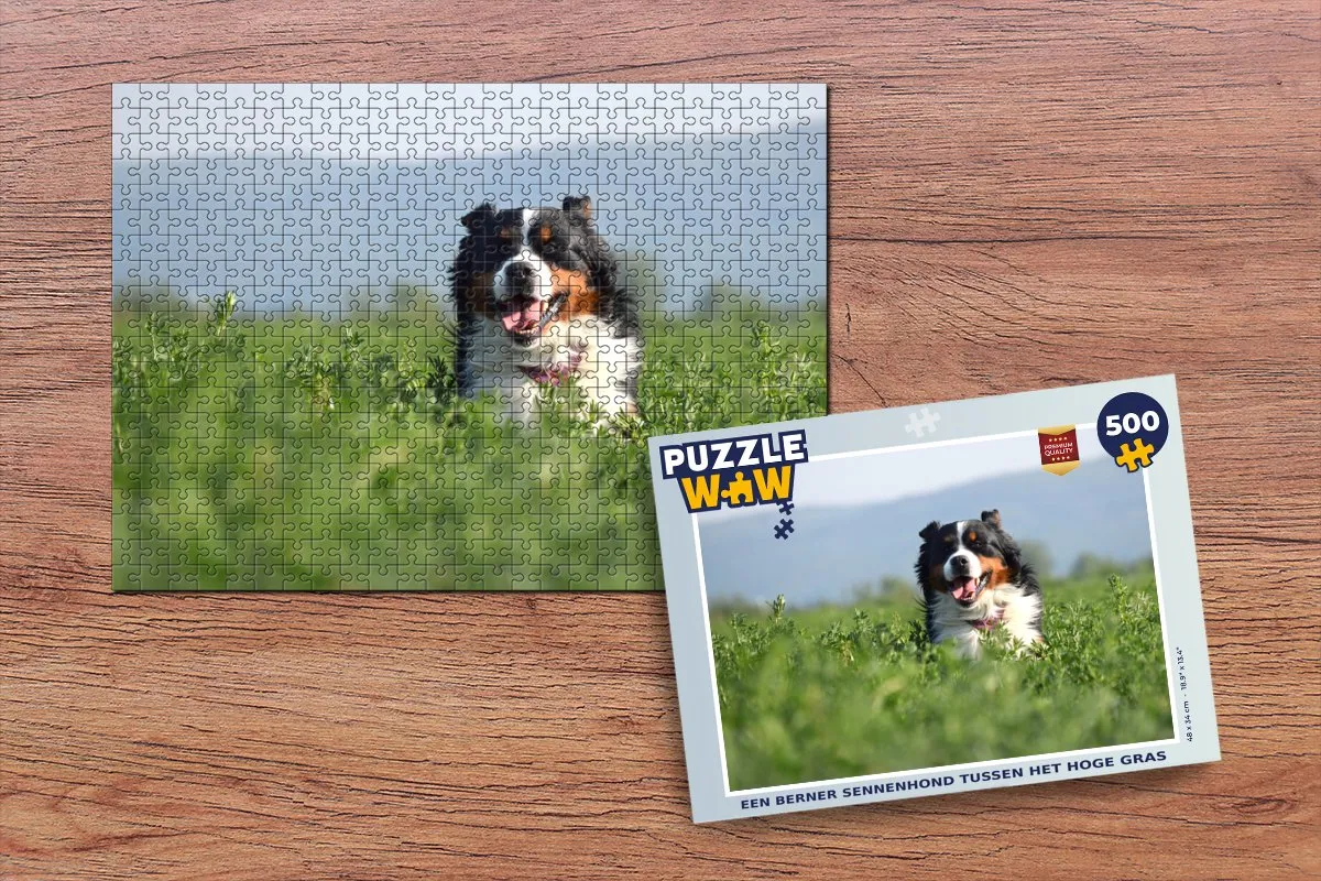 PuzzleWow Berner Sennenhond Puzzel 500 Stuks - Multicolor