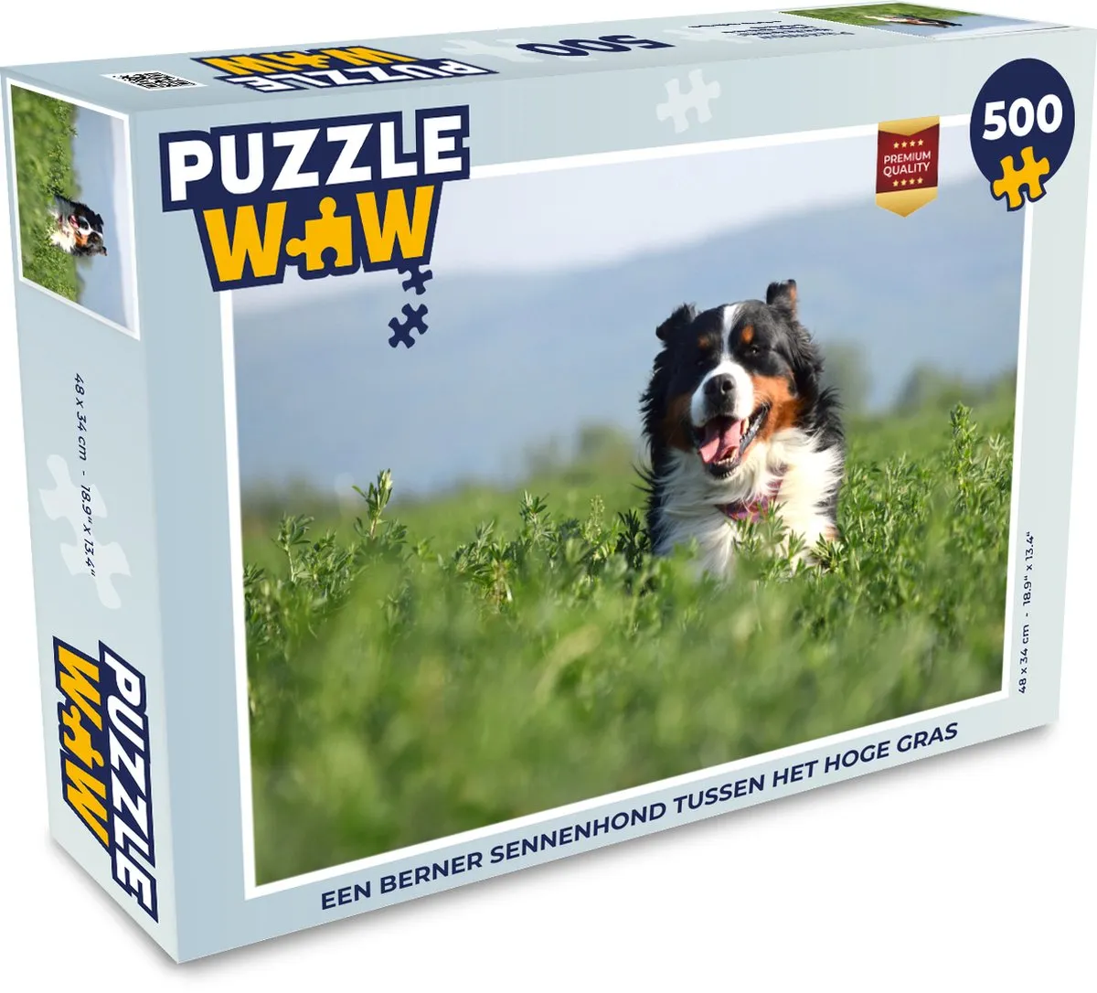 PuzzleWow Berner Sennenhond Puzzel 500 Stuks - Multicolor