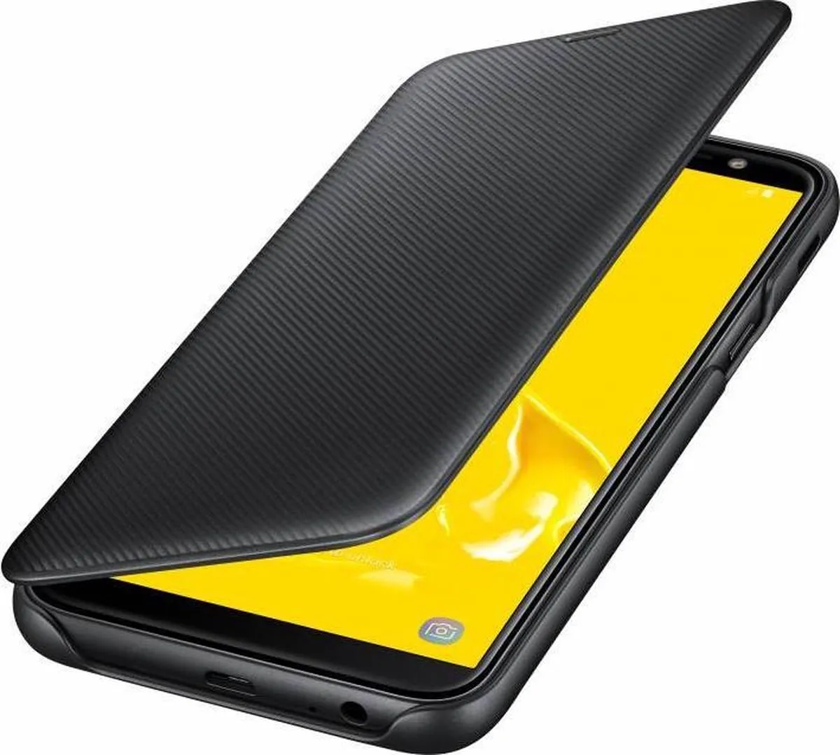 Samsung Flip Wallet J6 - Zwart