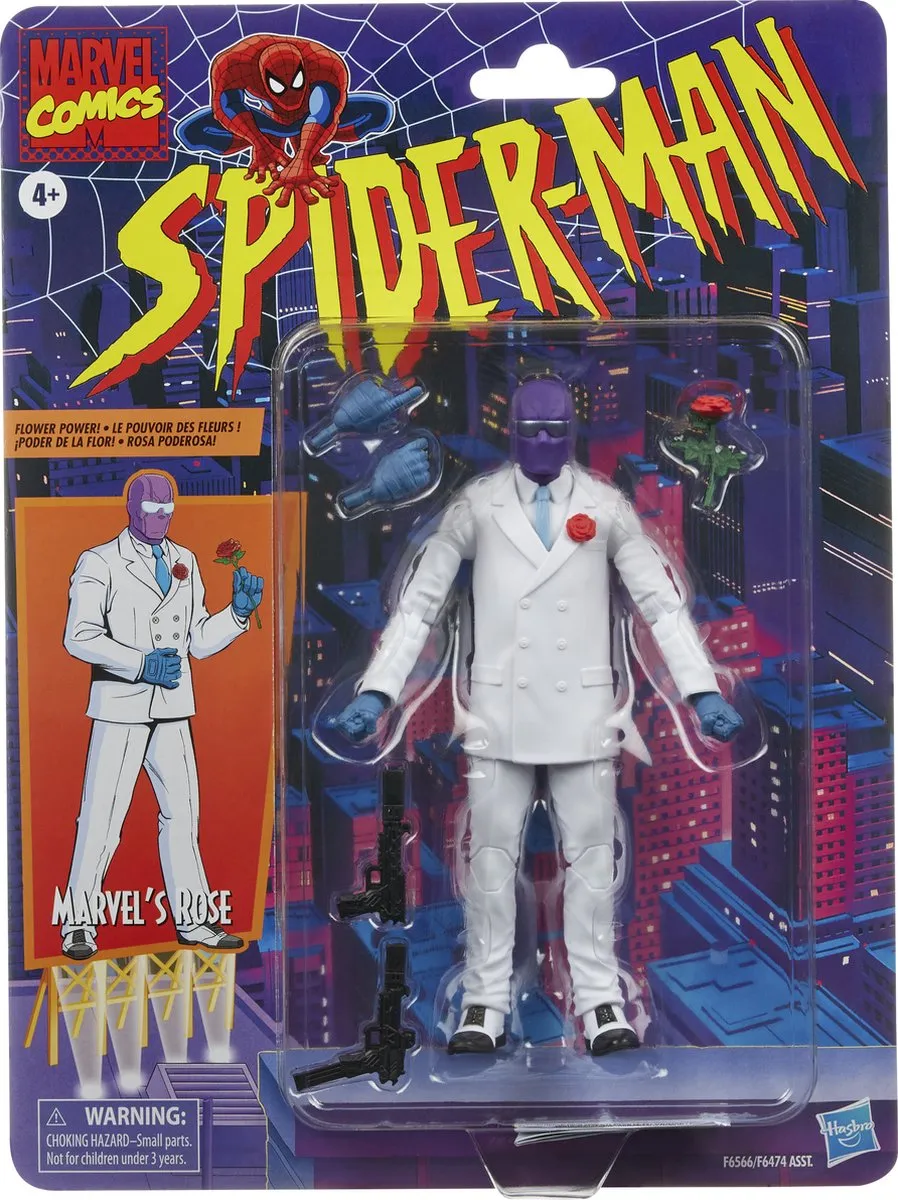 Marvel SpiderMan Rose Marvel Legends Retro 15cm Actiefiguur F65665X0 - Multicolor