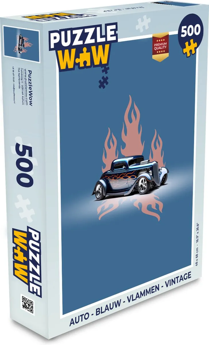 PuzzleWow Auto Vlammen Legpuzzel 500 Stuks