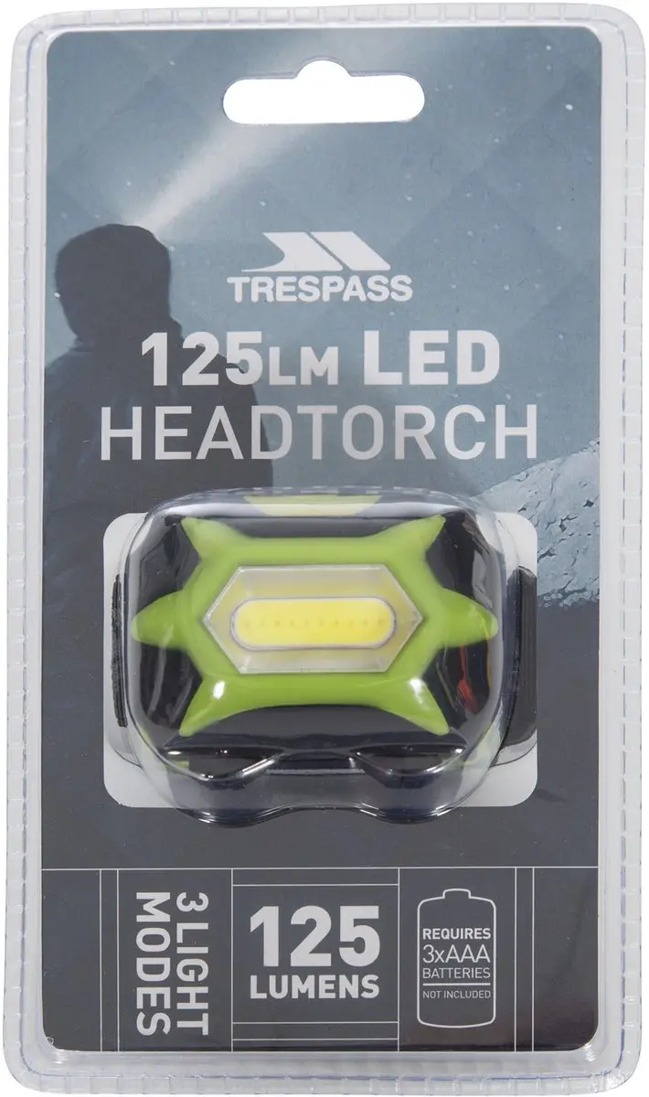 Trespass Beacon Hoofdlamp 125 Lumen - Zwart