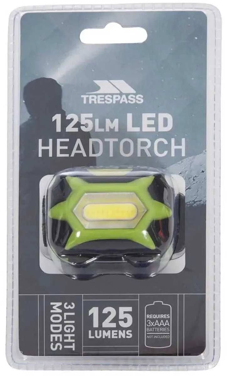Trespass Beacon Hoofdlamp 125 Lumen - Zwart