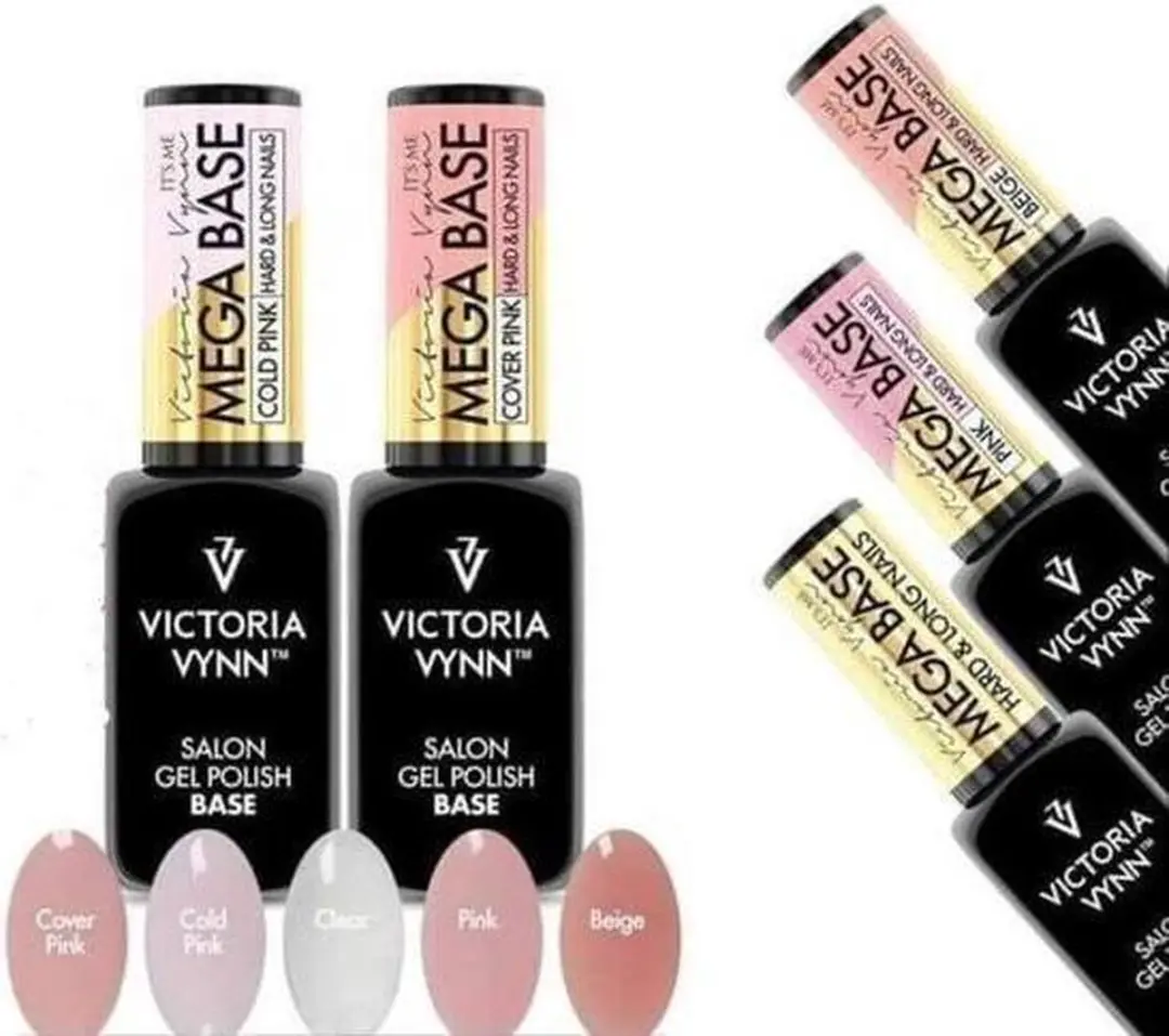 Victoria Vynn Rubber Mega Base Cold Pink 8ml - Nagellak - afbeelding 3 van 3