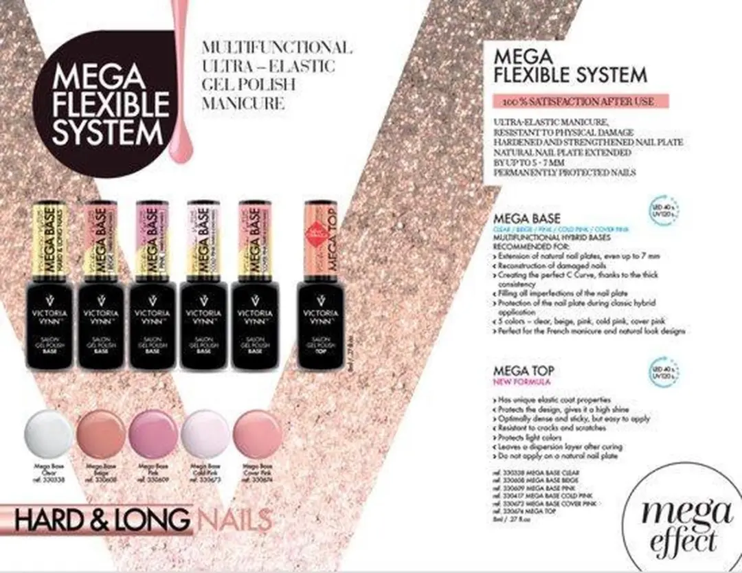 Victoria Vynn Rubber Mega Base Cold Pink 8ml - Nagellak - afbeelding 2 van 3