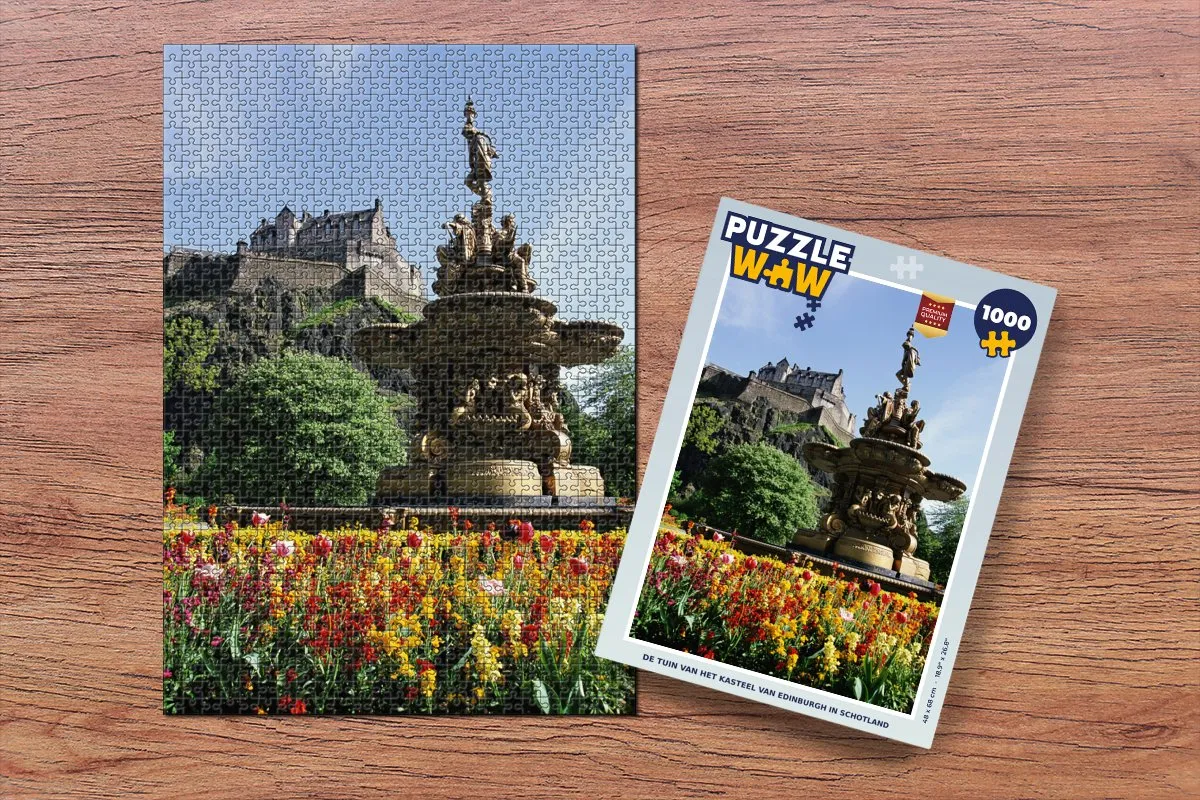 PuzzleWow De Tuin van Edinburgh Legpuzzel 1000 Stuks - Multicolor