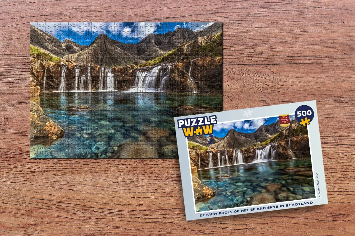 PuzzleWow Fairy Pools Skye Legpuzzel 500 Stuks - Multicolor