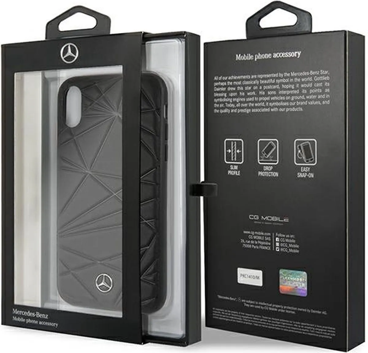 Mercedes MEPERHCI61QGLBK iPhone Xr Hardcase - Zwart