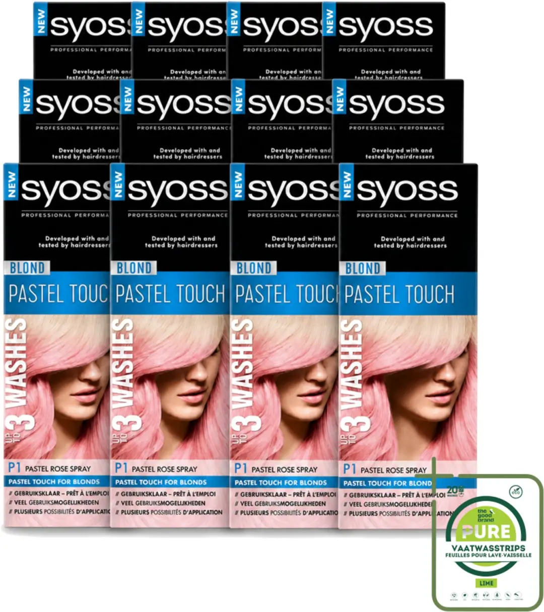 12 x Syoss Color Blond Pastel Touch P1 Pastel Rose