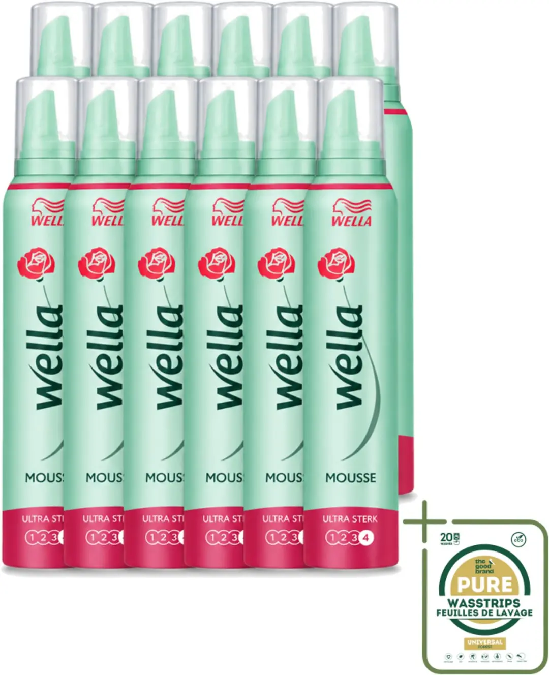 12 x WellaFlex Hold Ultra Strong Mousse