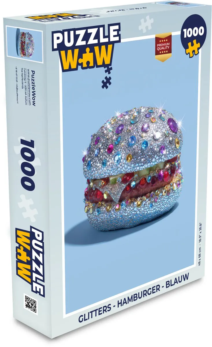 PuzzleWow Glitters Hamburger Legpuzzel 1000 Stuks