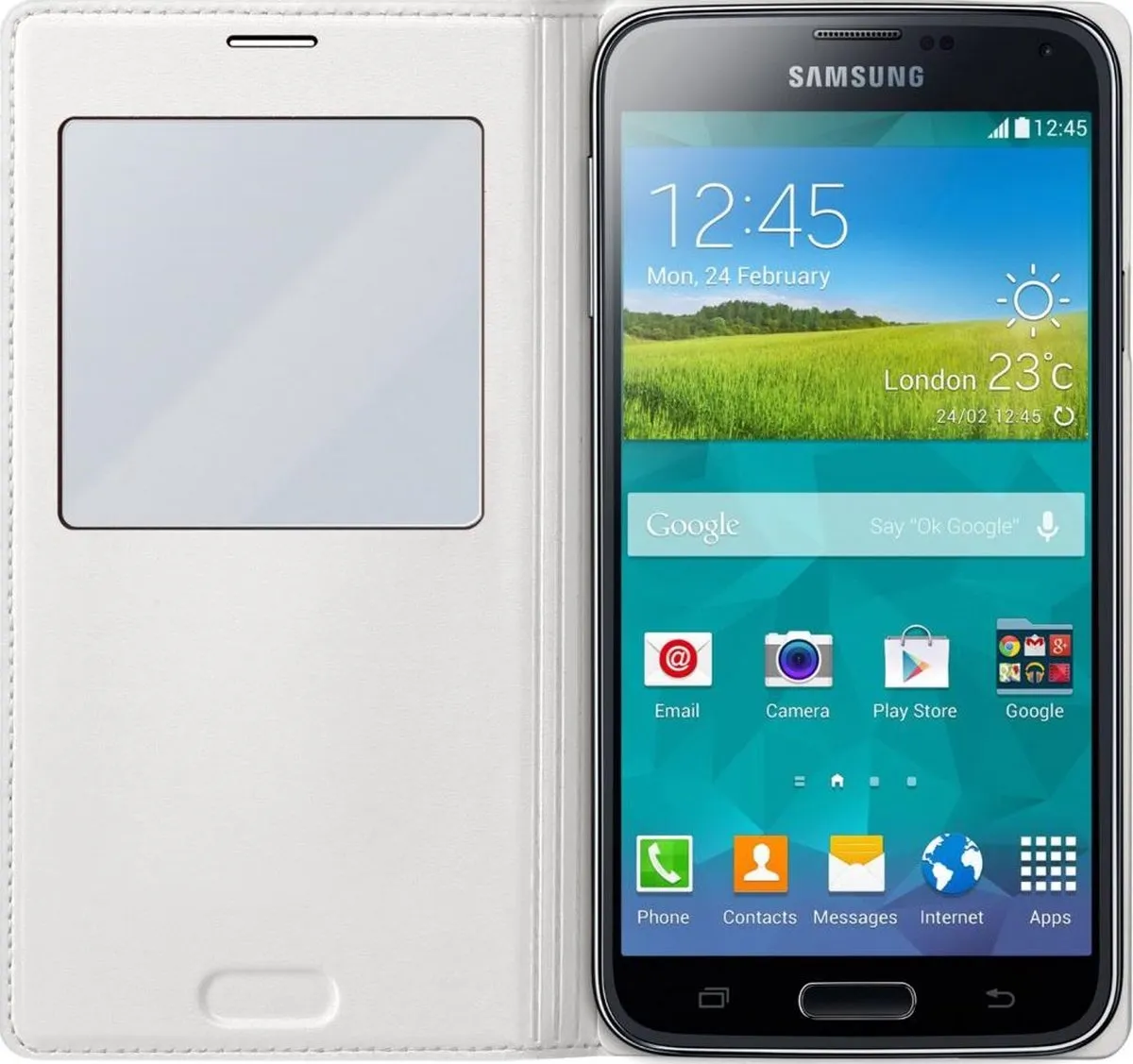 Samsung S-View Cover EF-CG900BHEGWW - Wit