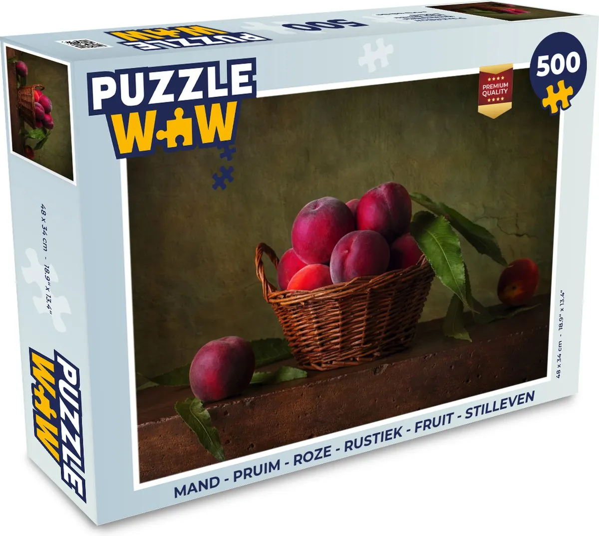 PuzzleWow Rustiek Fruit Stilleven Legpuzzel 500 Stuks