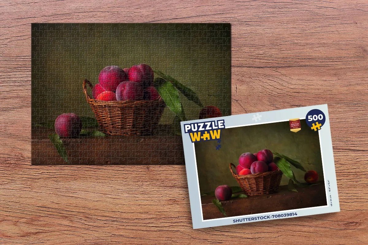 PuzzleWow Rustiek Fruit Stilleven Legpuzzel 500 Stuks - Multicolor