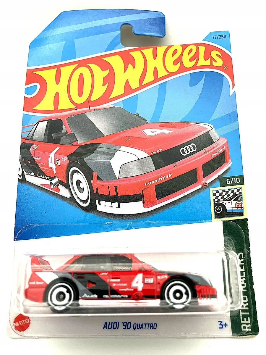 Hot Wheels 2023 Audi '90 Quattro Retro Racers - Rood/Wit/Zwart - afbeelding 2 van 4