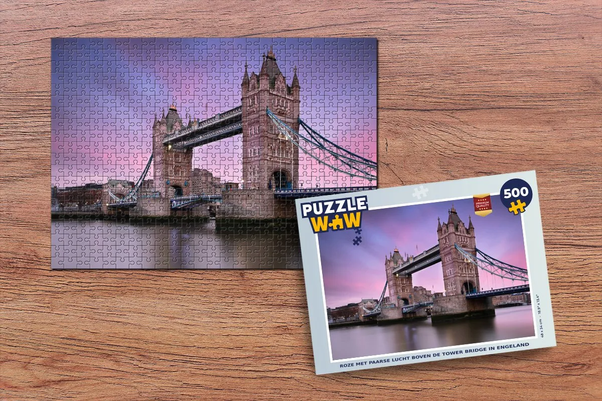 PuzzleWow Legpuzzel 500 Stuks - Tower Bridge Multicolor