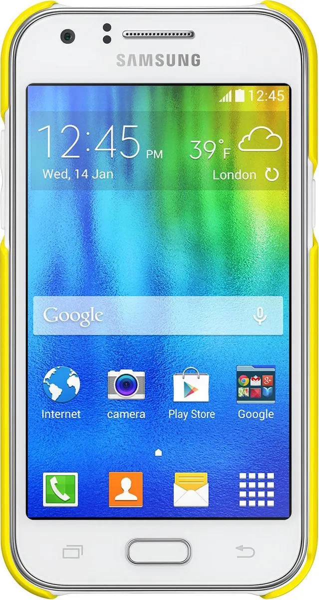 Samsung Backcover Hoesje Galaxy J1 Ace - Geel EF-PJ100BYEGWW