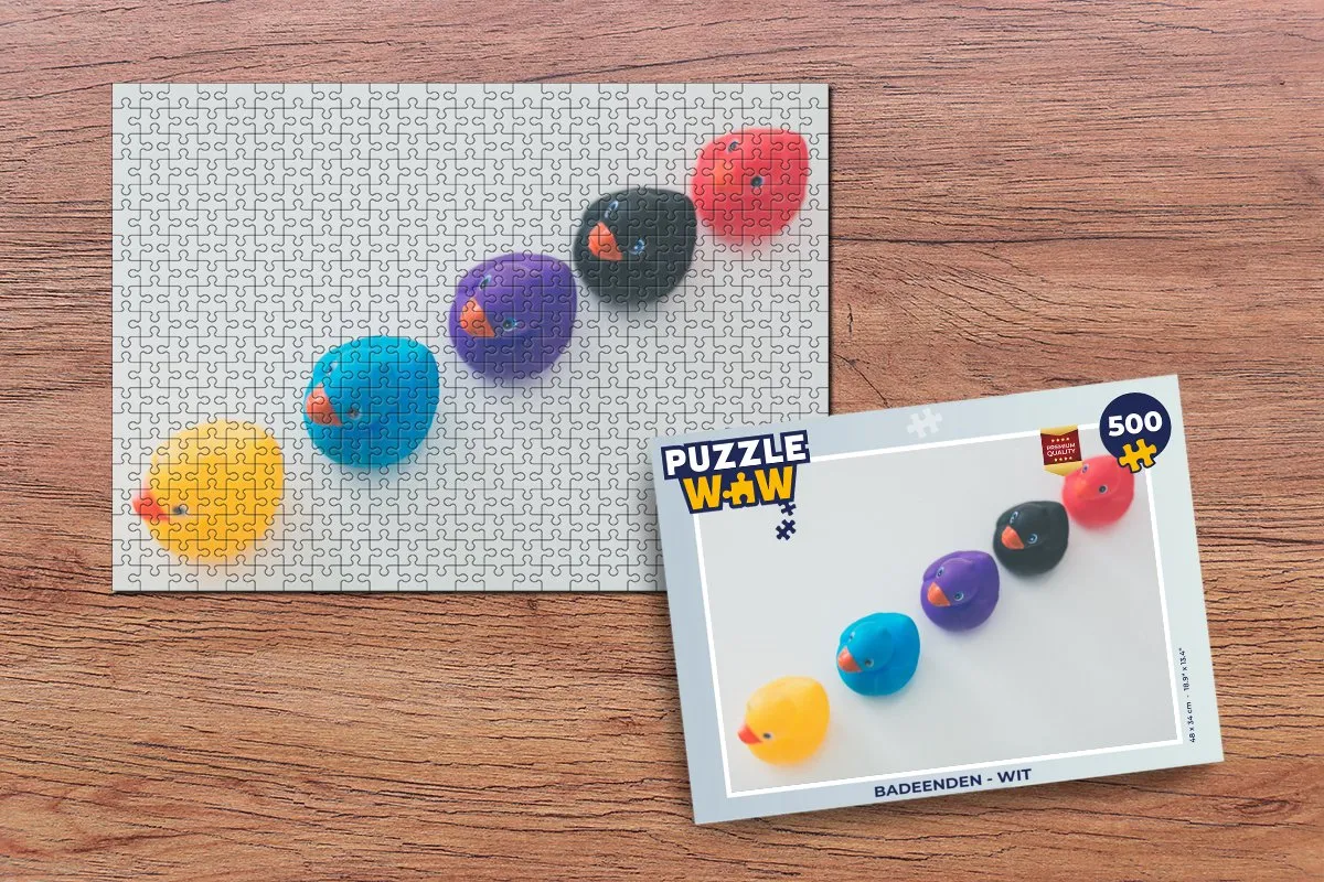 PuzzleWow Badeenden Legpuzzel 500 Stuks - Multicolor