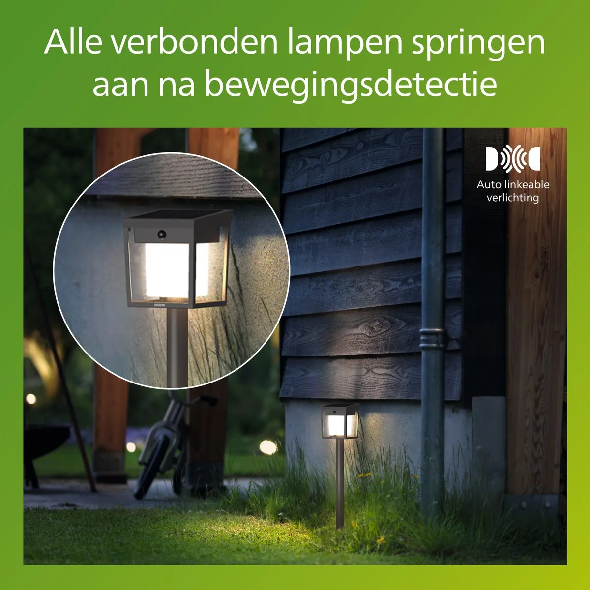 Philips Blaise Zonne-Sokkellamp 3000K Antraciet - Bewegingssensor
