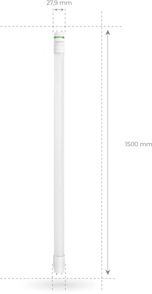 LEDVION 10X TL Buis 150cm 28W 6500K - 185lm/W - afbeelding 6 van 6