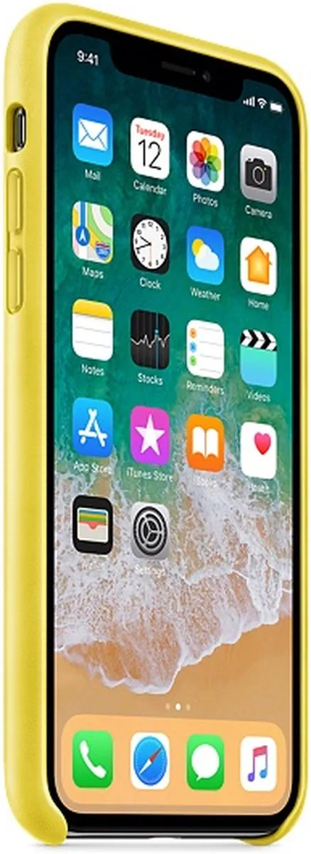 Apple iPhone X Leren Hoesje Geel - MRGJ2ZM/A