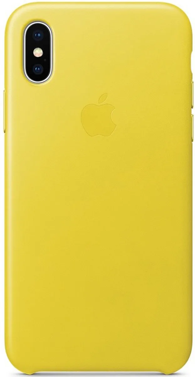 Apple iPhone X Leren Hoesje Geel - MRGJ2ZM/A