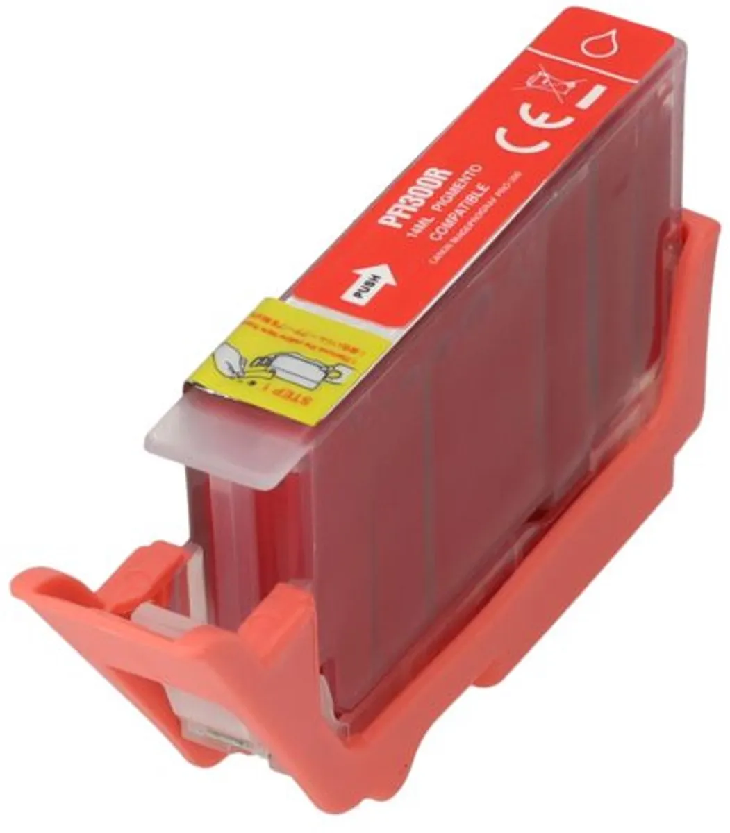 PrintAbout PFI-300R Inktcartridge - Rood - 14ml - Canon
