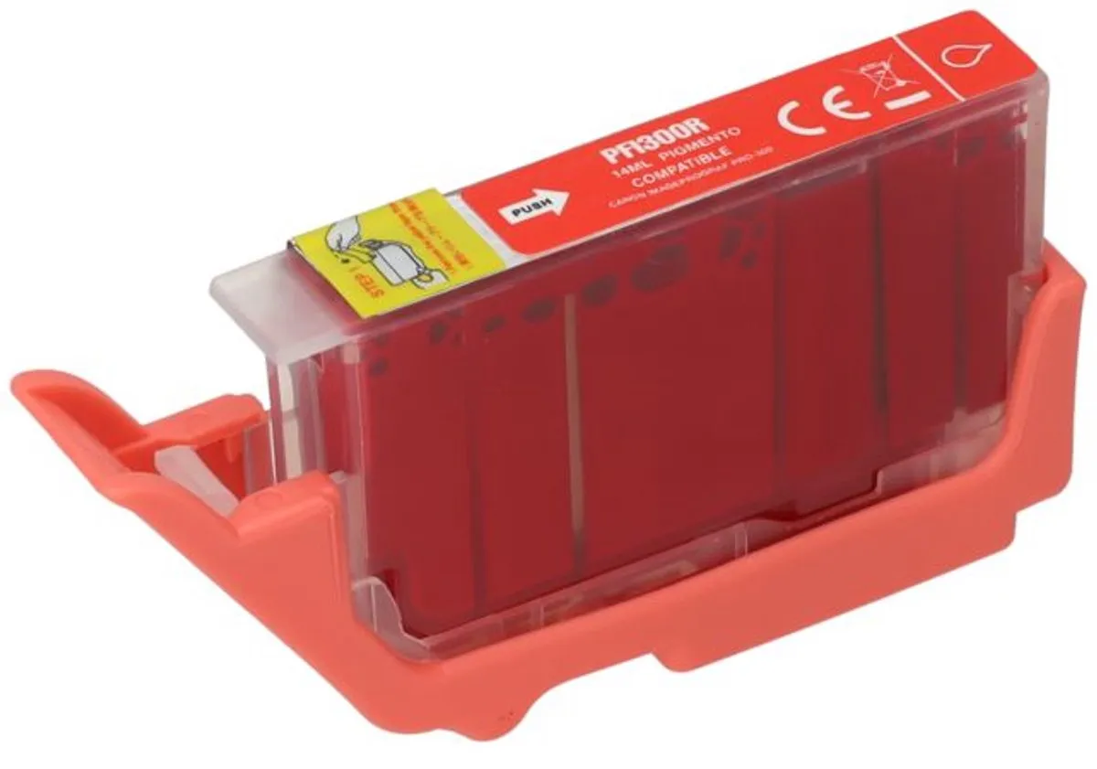 PrintAbout PFI-300R Inktcartridge - Rood - 14ml - Canon