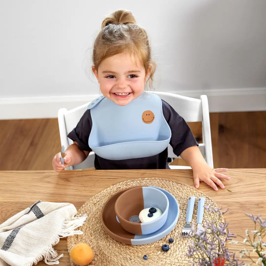 Lässig Happy Rascals Siliconen Bord - Blauw - afbeelding 3 van 6