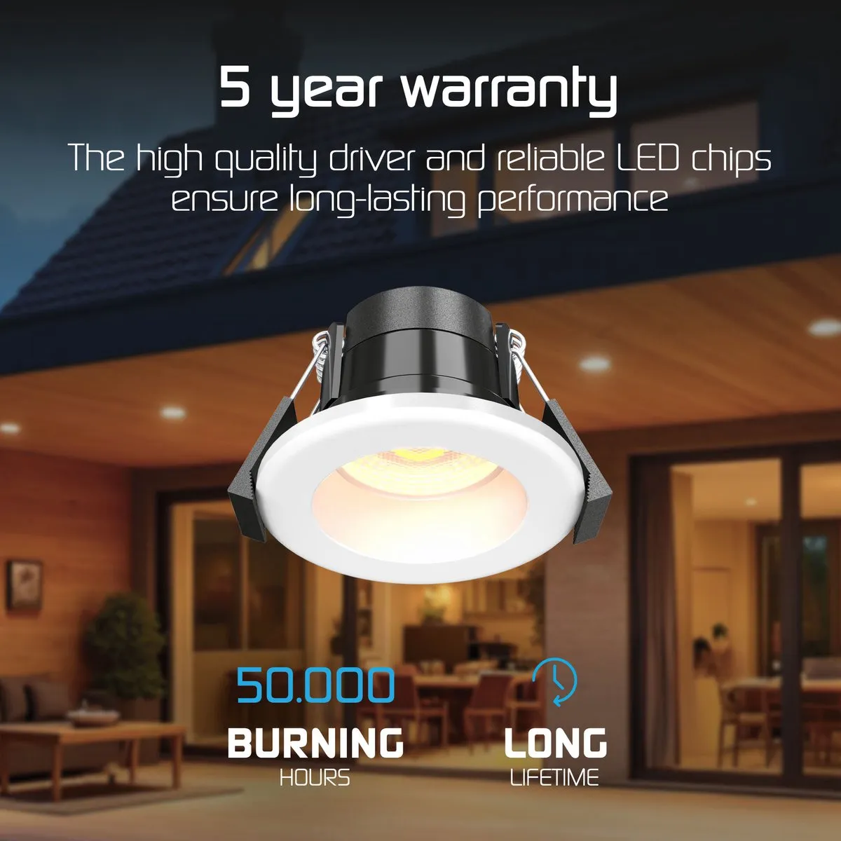 LEDVION 6x LED Inbouwspot 4W CCT 2200-4000K - Ø55mm - Dimbaar - IP65