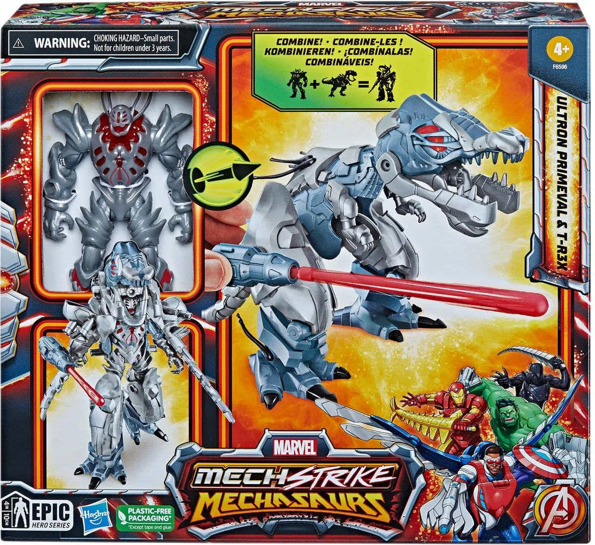 Marvel Mech Strike Ultron T-Rex - Blauw