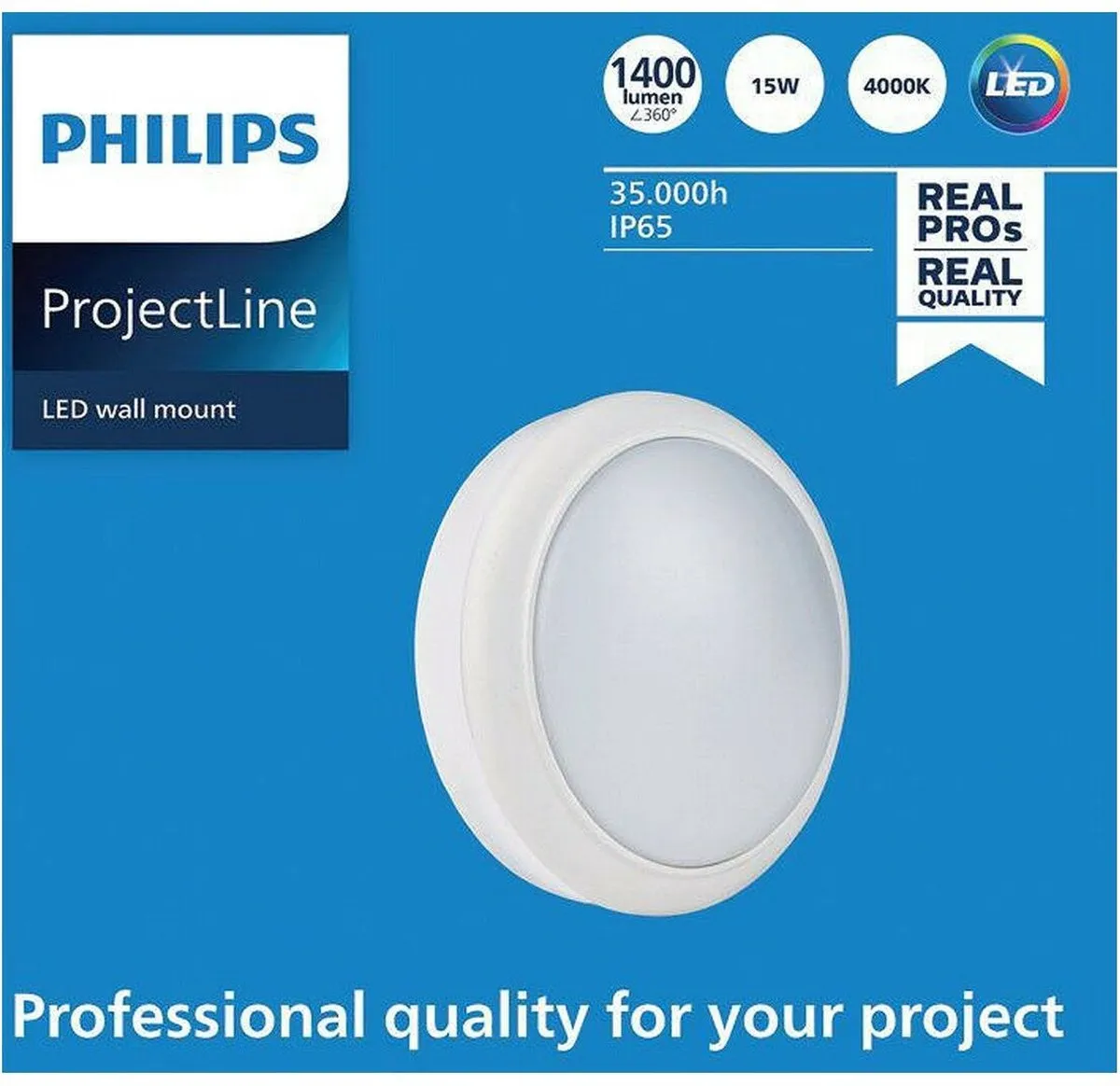 Philips ProjectLine Wandlamp Wit 1400lm - afbeelding 6 van 6