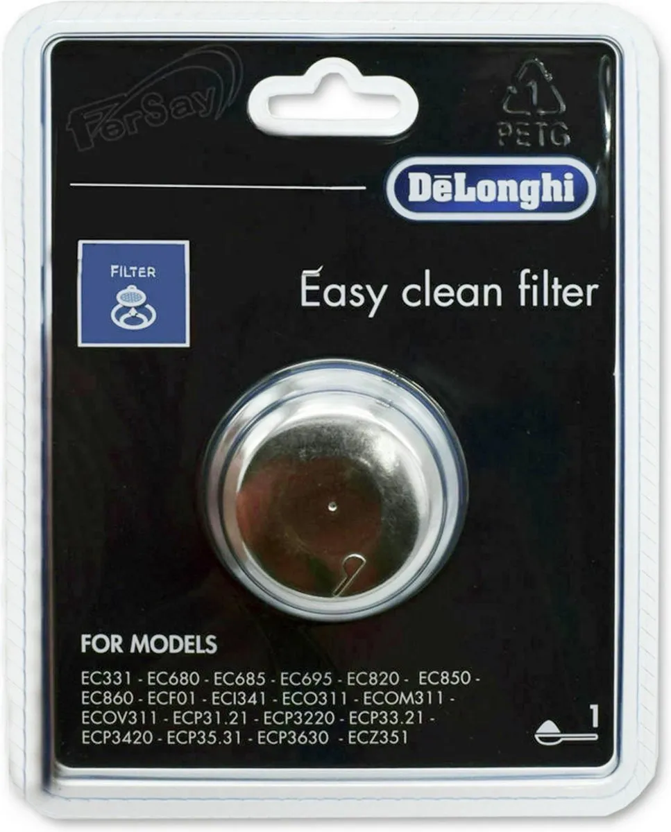 De'Longhi DLSC400 Easy Clean Filter - Zilver