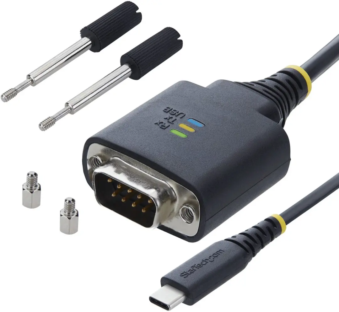 Startech 1P6FFC-USB-C-SERIAL USB-C naar RS232 Adapter - Zwart - afbeelding 2 van 6