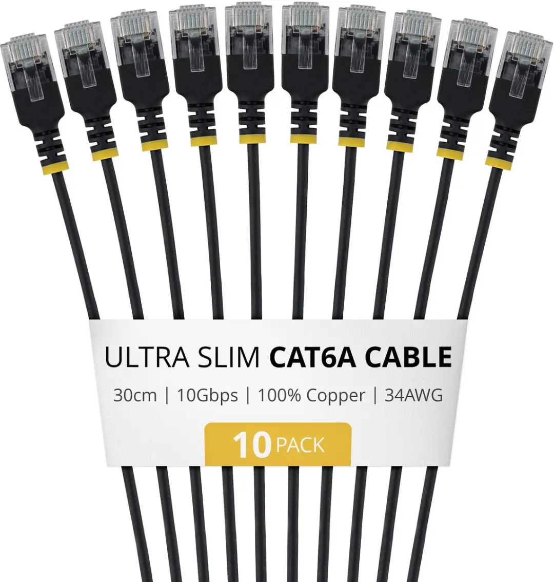 Startech 6AUTP34BKS30CM10PK Cat6a Ethernetkabel
