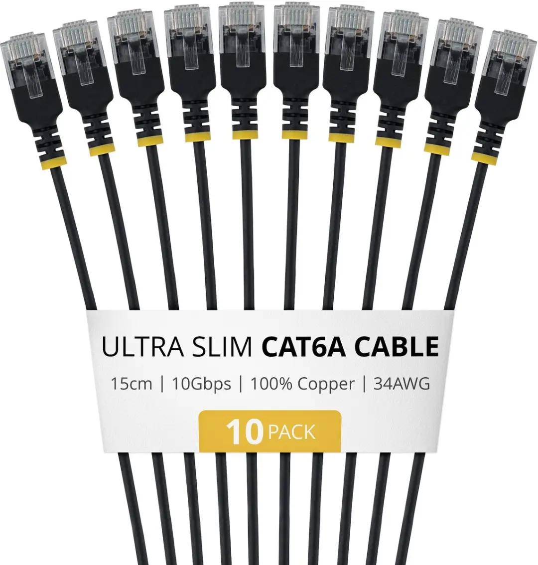 Startech 6AUTP34BKS15CM10PK Cat6a Ethernetkabel