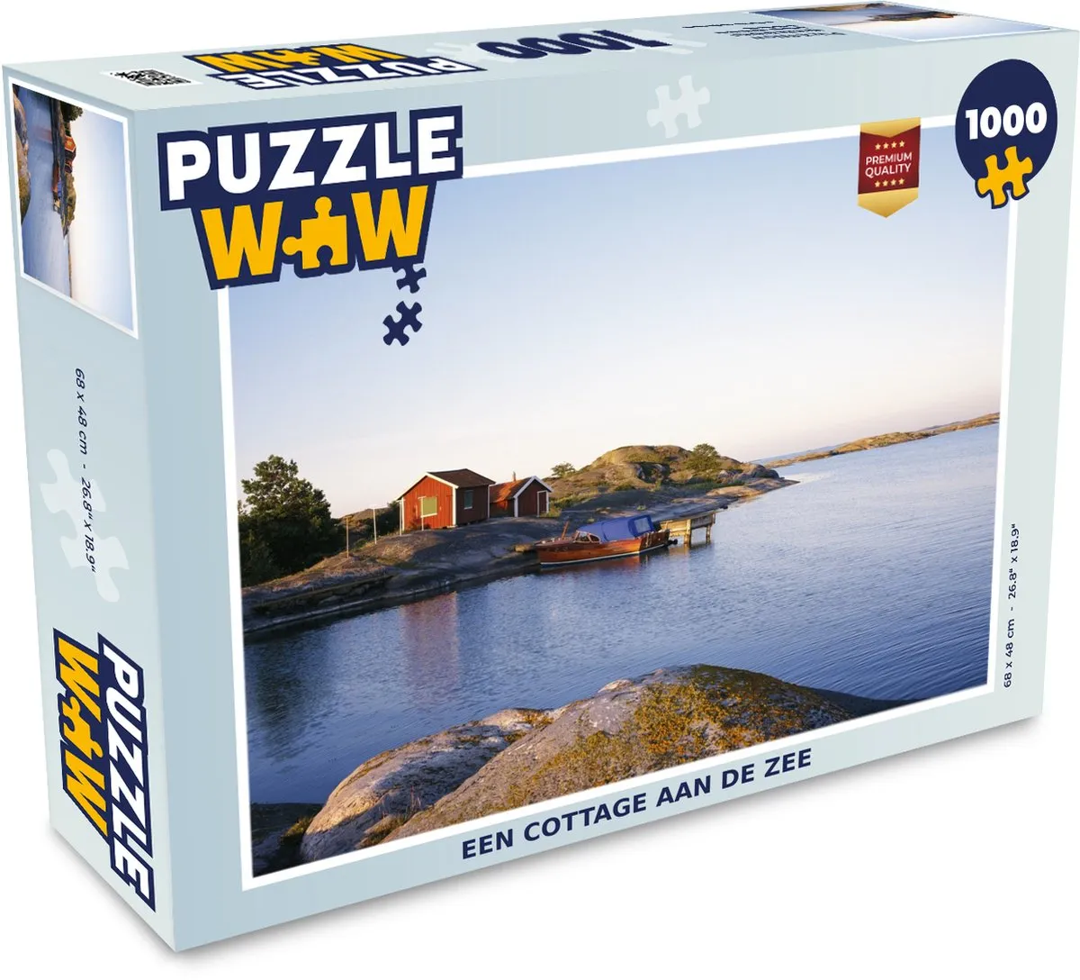 PuzzleWow Cottage aan zee Legpuzzel 1000 Stuks - Multicolor