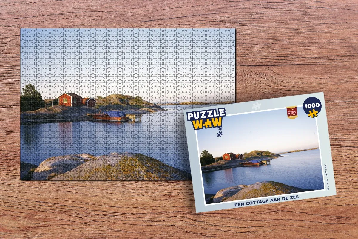 PuzzleWow Cottage aan zee Legpuzzel 1000 Stuks - Multicolor