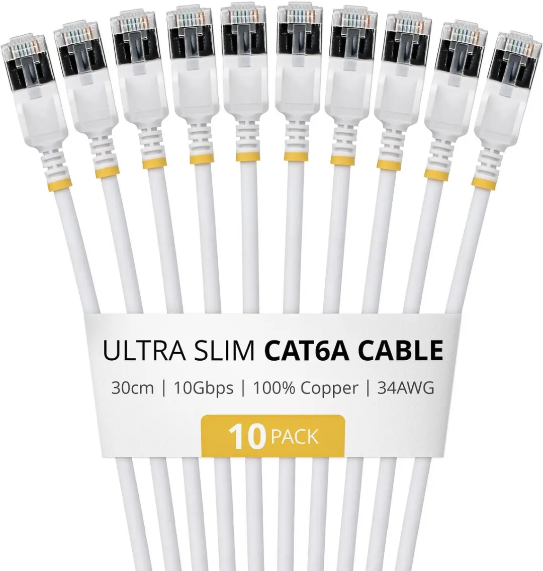 Startech 6ASTP34WHS30CM10PK Netwerkkabel Cat6a STP Wit