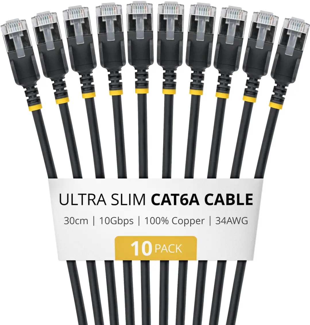 Startech 6ASTP34BKS30CM10PK Netwerkkabel Cat6a STP